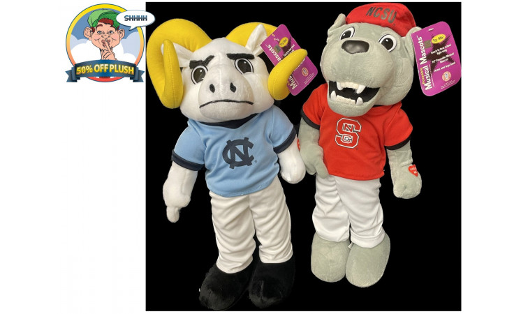 18" UNC/NC STATE PLUSH-25ct Case